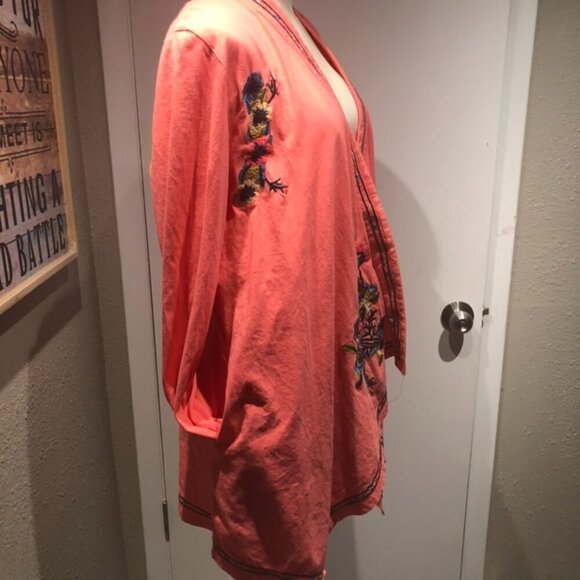 nwot paparazzi cascading lightweight jacket hand embroidered medium womens - Picture 4 of 9